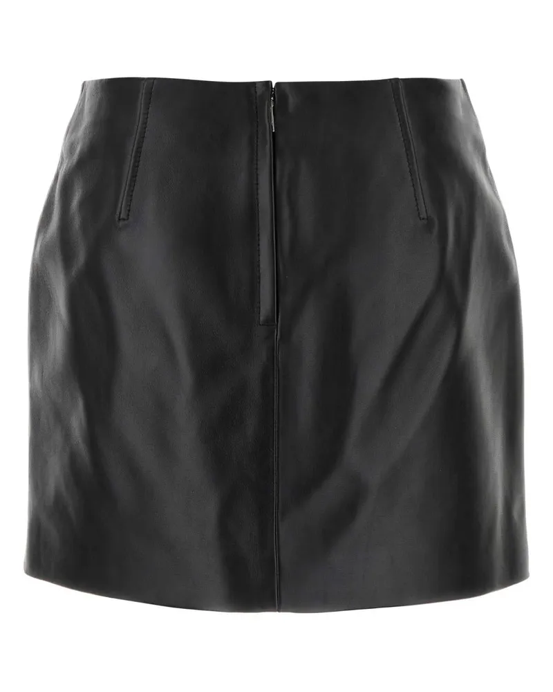 Bottega Veneta Women's Black Leather Mini Skirt Gonne Black