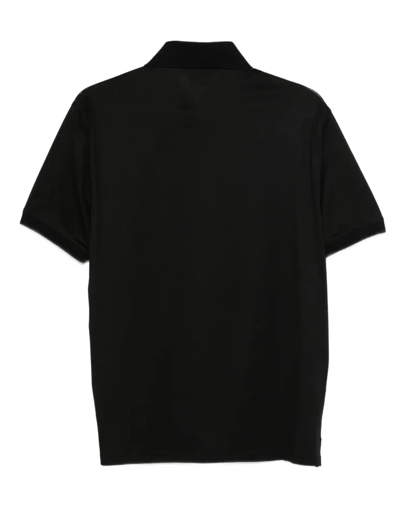 Emporio Armani Cotton Polo Shirt — Black Black