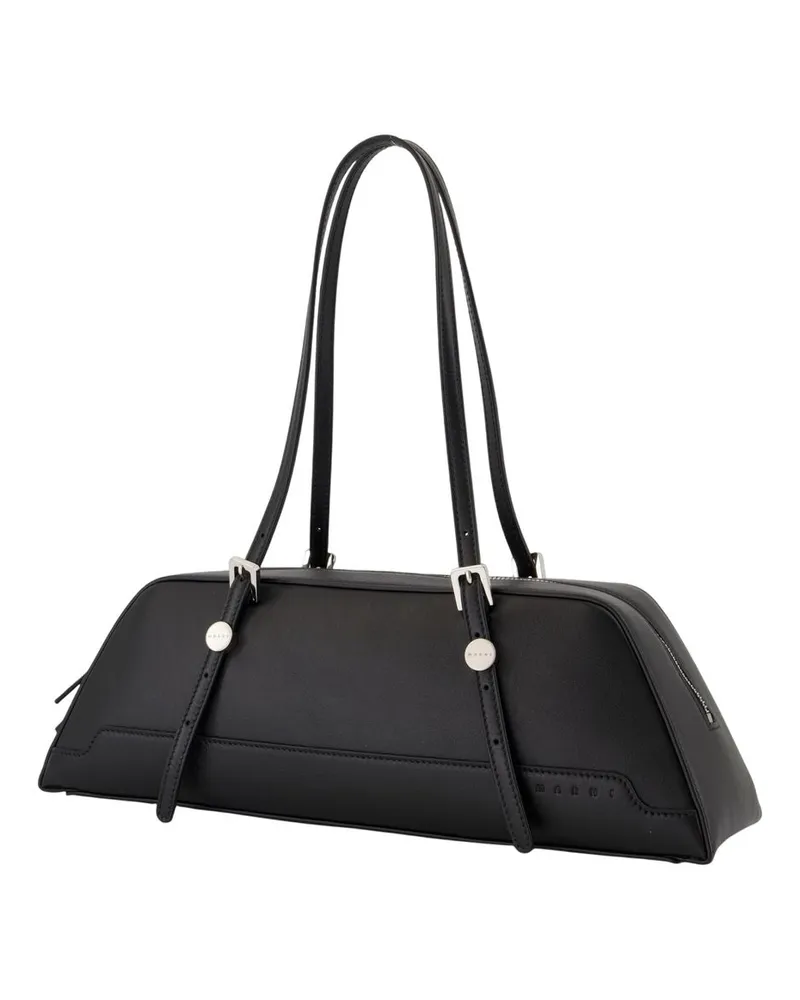 Marni Women's Duffle Shoulder Bag -  Leather Black Calfskin Shoulder-Hobo-Bags Black
