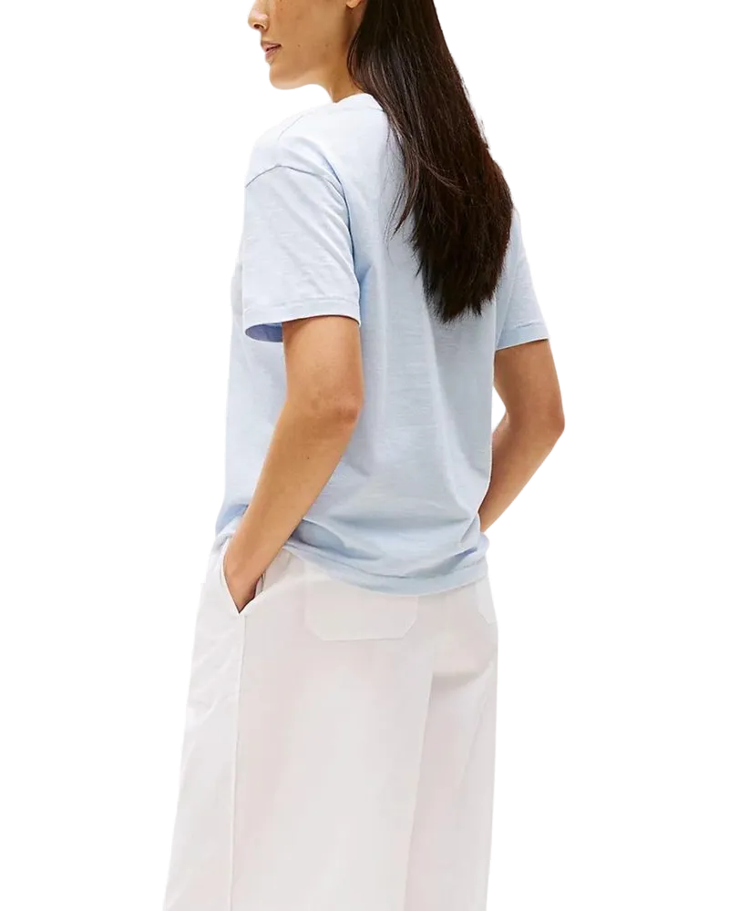 Tommy Hilfiger Organic Cotton V-Neck T-Shirt — Blue Blue