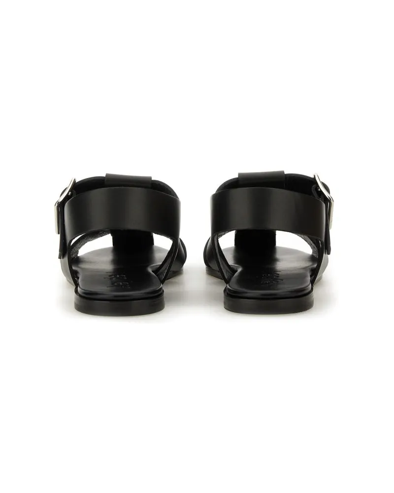 aeyde Calf Leather Sandals — Black Black