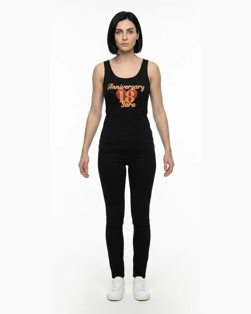 Dolce & Gabbana Logo-Embroidered Cotton Tank Top — Black Black
