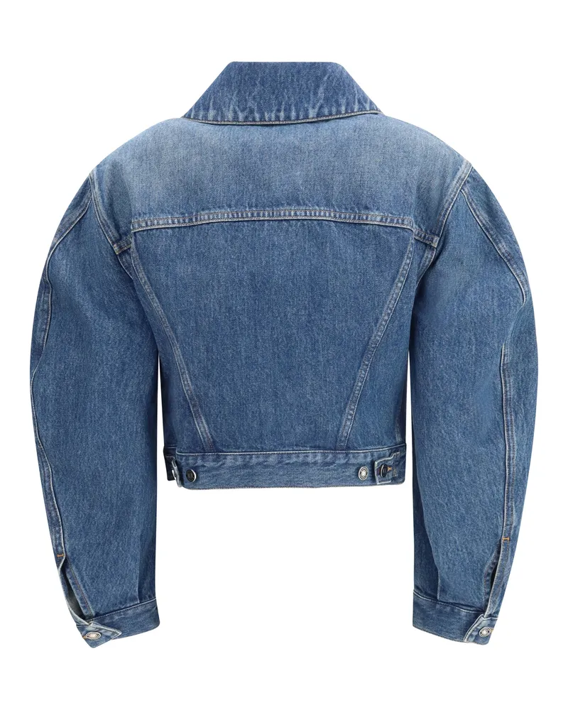 Givenchy Women's Denim Crop Jacket Medium Blue Cotton Blue