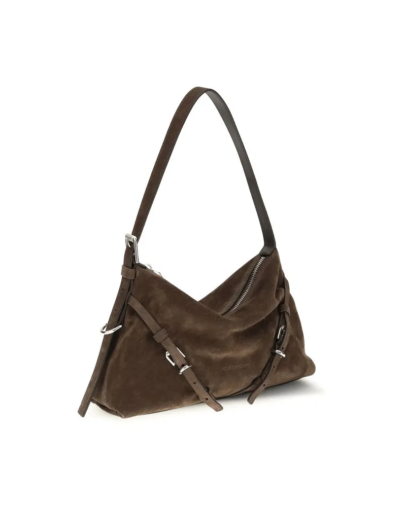 Givenchy Women's Brown Calf Leather Bos Taurus Shoulder Bag Brown