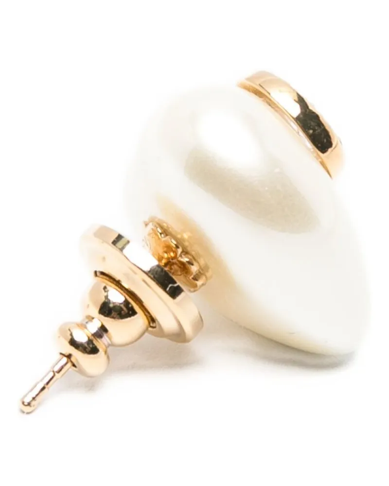 Valentino Garavani VLogo Crystal Embellished Earrings — Gold Gold