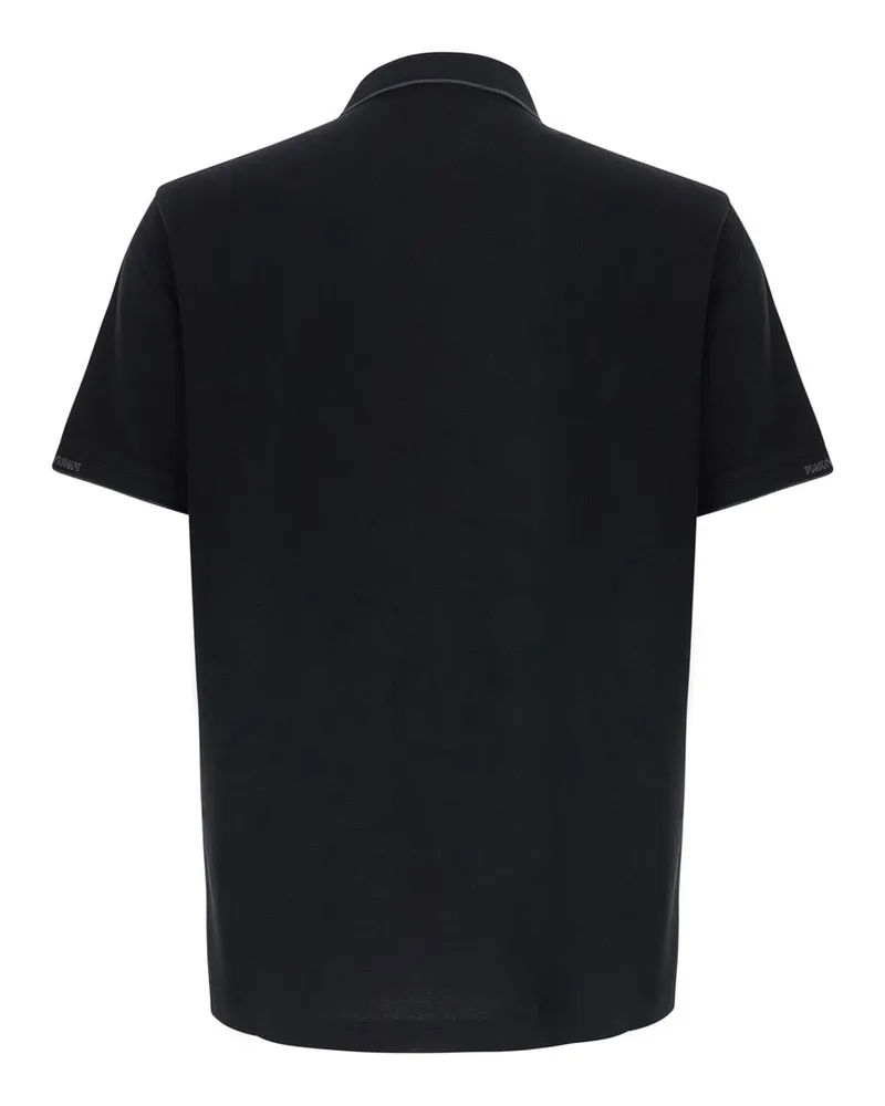 Emporio Armani Men's Polo Shirt Piquet Black Cotton T-Shirts And Polos Black