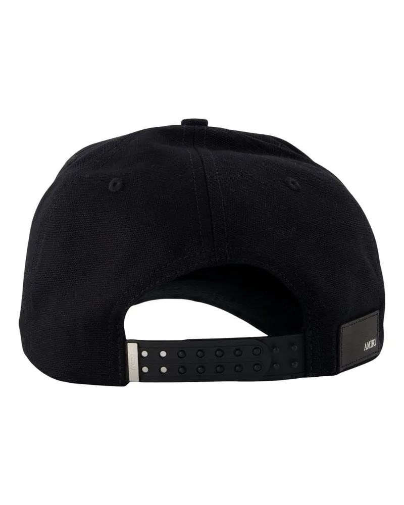 Amiri AM426HE010-0002 Canvas Logo-Embroidered Baseball Cap — Black Black