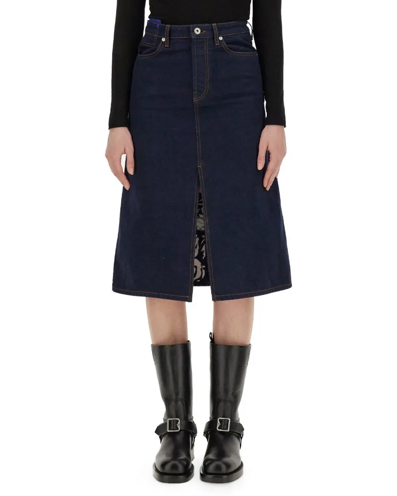 Burberry Denim Cotton Skirt — Blue Blue