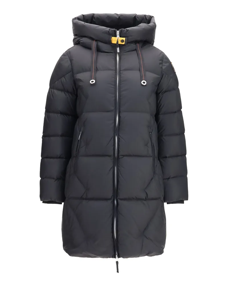 Parajumpers Women Long Puffer Jacket Janet Black Duck Down (inner Black