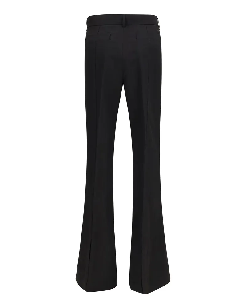 Max Mara Women's Panelled Pants Nero Viscose Trousers Black