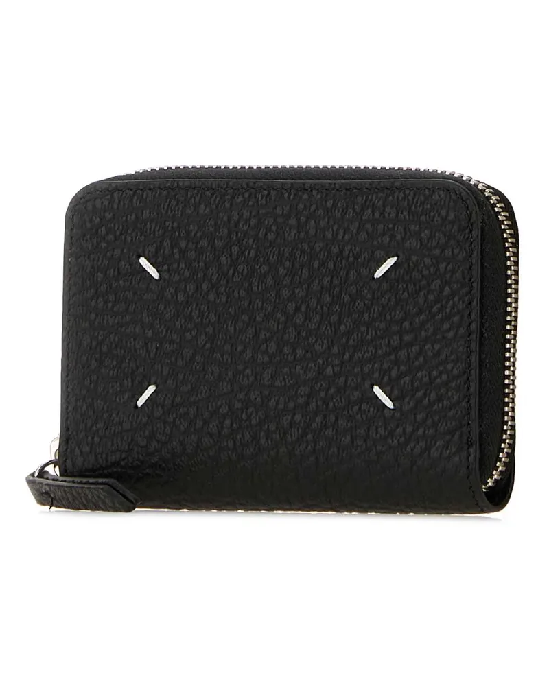 Maison Margiela Women's Black Leather Wallet Portafogli Black