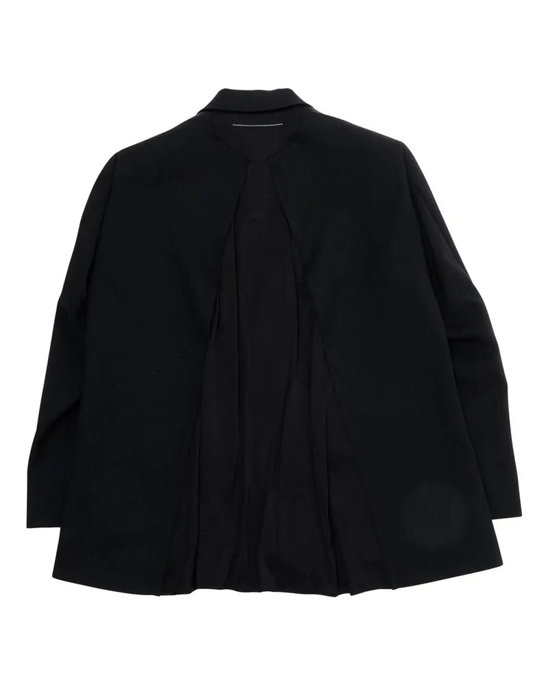 Maison Margiela Boys Jacket V-Neck Black Wool Blazers Black