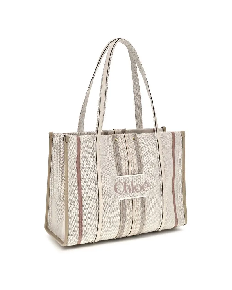 Chloé Woody Loop Shoulder Bag — Beige Beige
