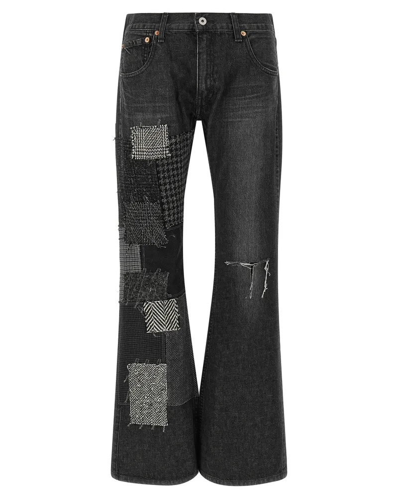 Junya Watanabe Patchwork Deconstructed Jeans — Gray Gray