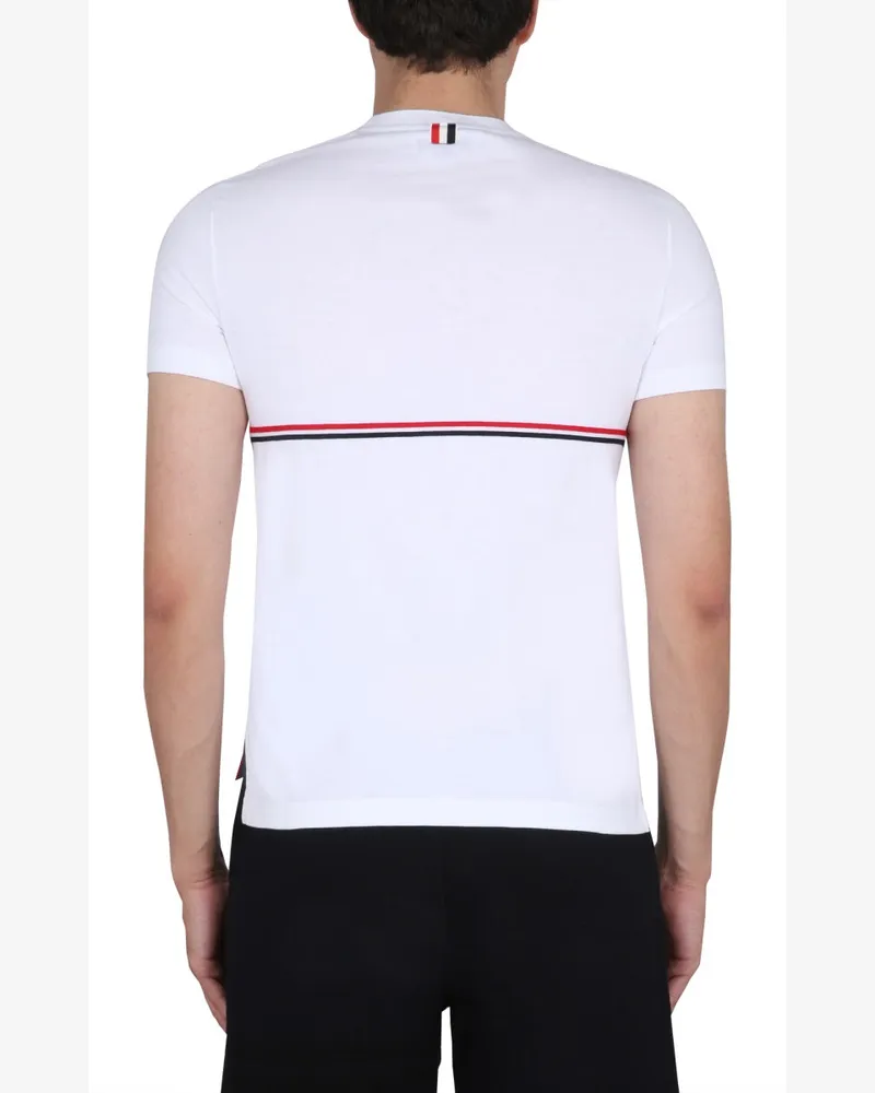 Thom Browne RWB Stripe T-Shirt — White White