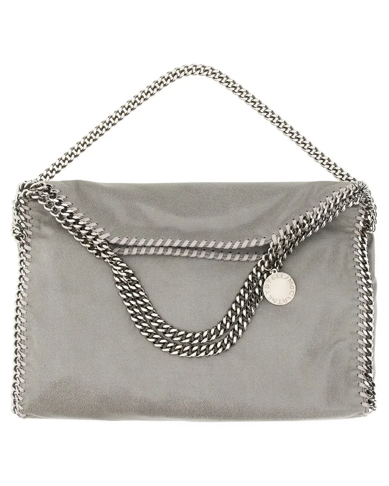 Stella McCartney Women's Tote Bag Falabella Fold Over Grey Shoulder Gray