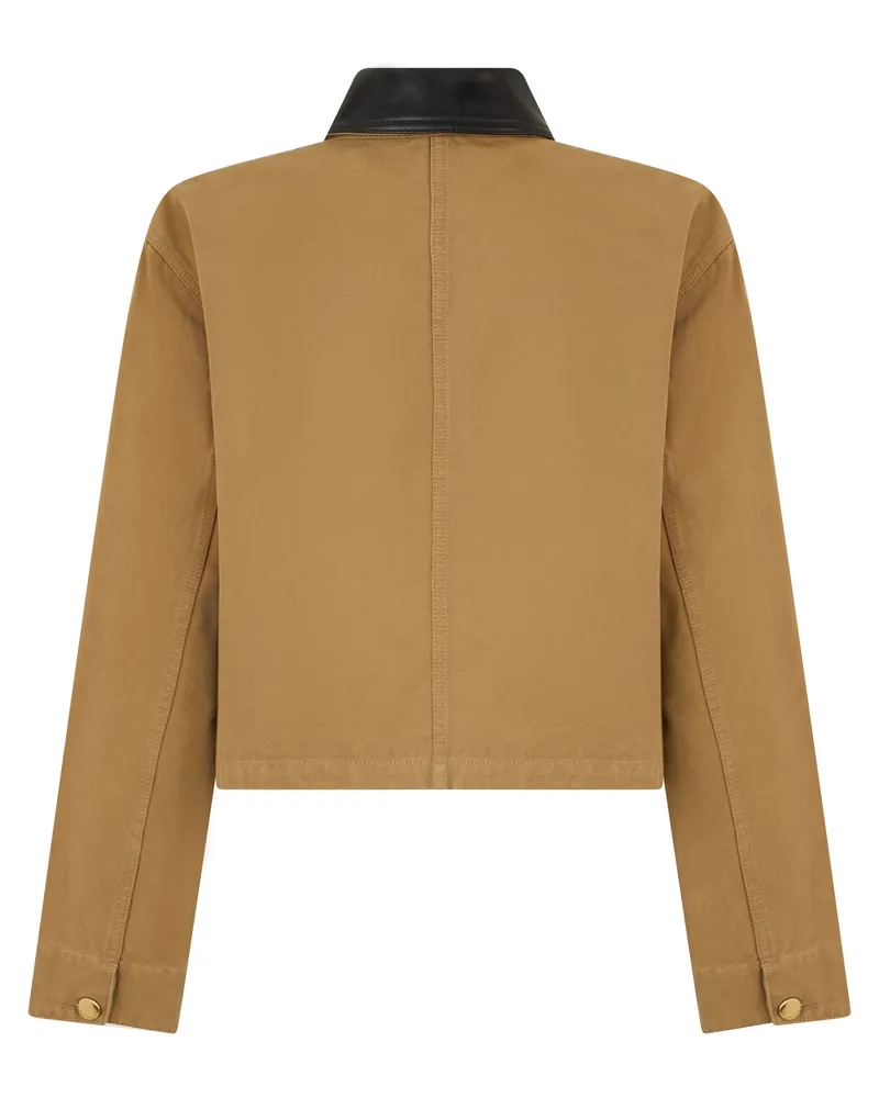 Balenciaga Women's Short Jacket Camel Cotton Camel