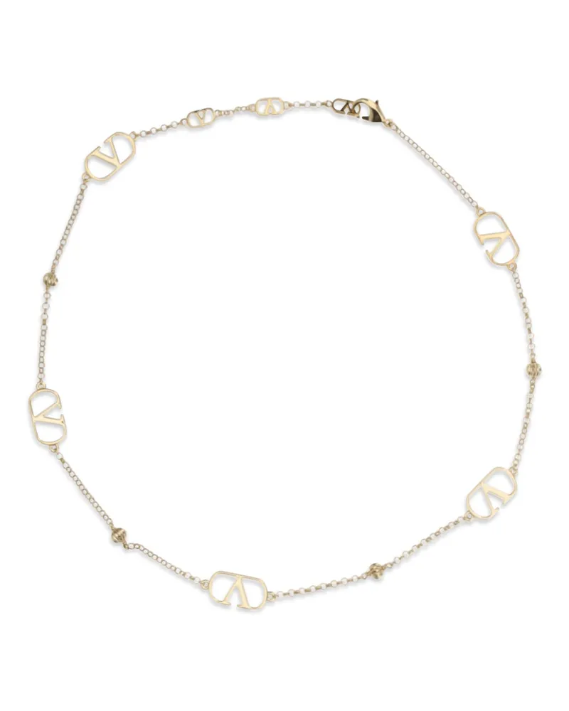 Valentino Garavani Women's Vlogo Signature Necklace Oro Metal Necklaces Gold