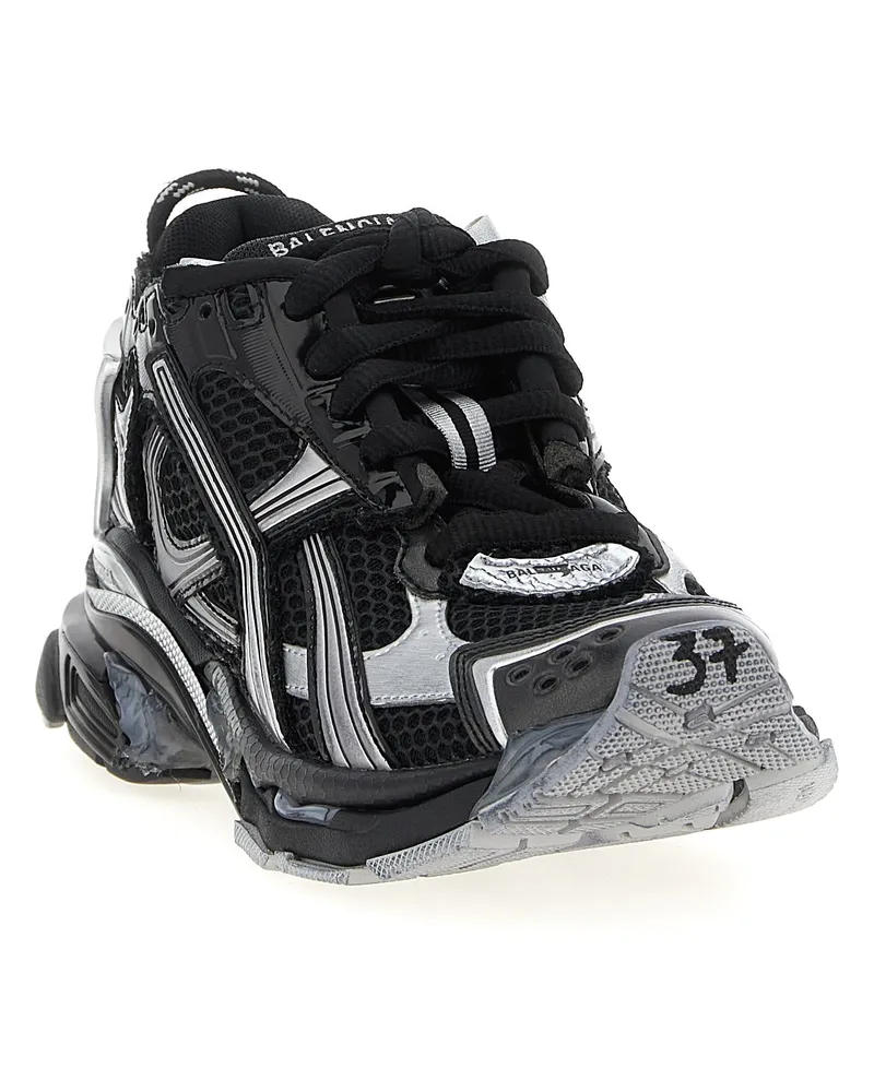 Balenciaga Women's Black Polyethylene Athletic Sneakers Black