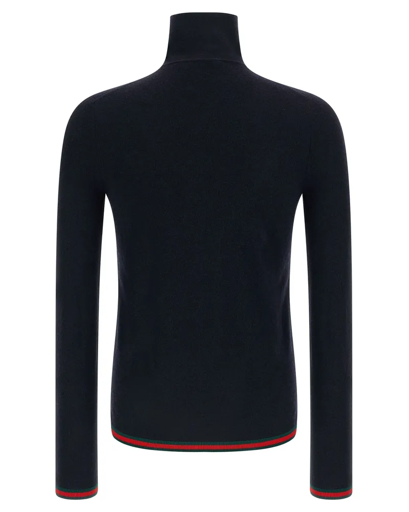 Gucci Men's Blue Cashmere Cardigan Clothing Navy