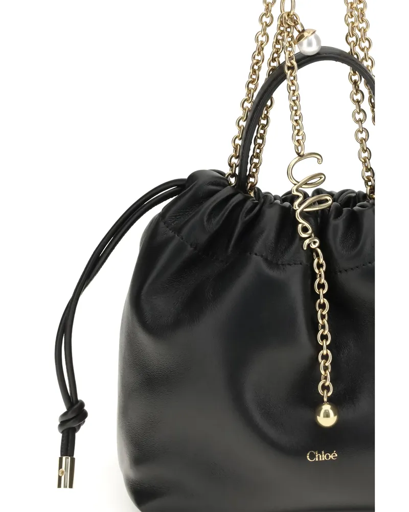 Chloé Women's Mini Shoulder Bag Icons Black Calf Leather Black