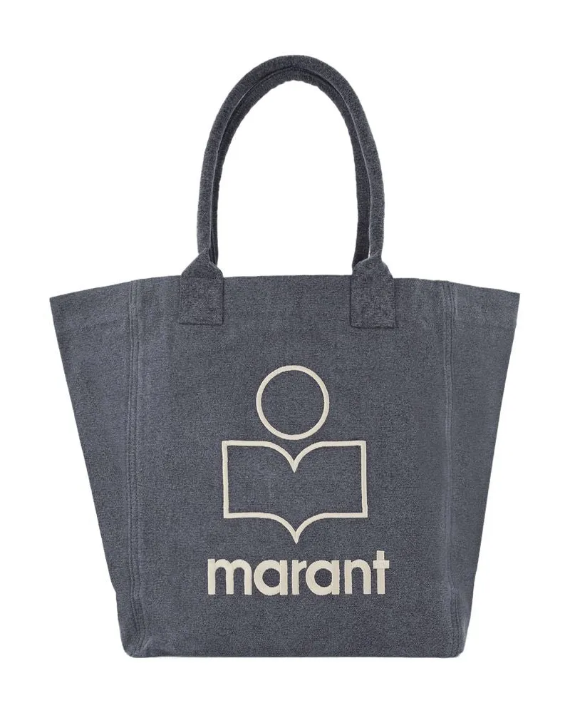 Isabel Marant Women's Yenky Tote Bag -  Cotton Black Totes-Shopping-Bags Gray