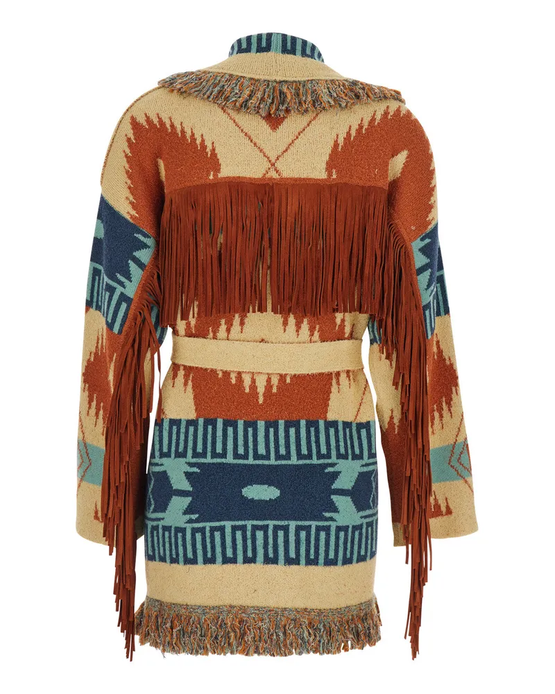 Alanui Women's Cardigan Golden Dusk Multicolour Cotton Tops Top Multicolor