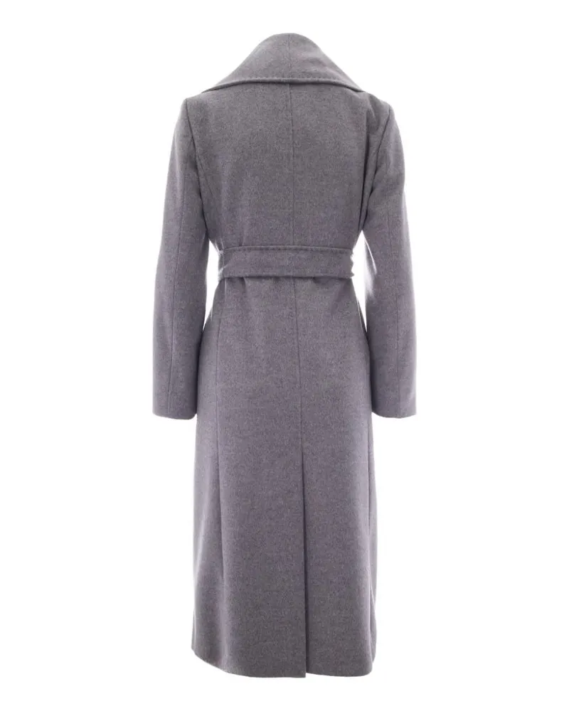 Max Mara Women's Wrap Coat Loriana Grey Wool Virgin Wool; Lining: Viscose Gray