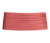 Satin Pleated Waist Belt — Pink