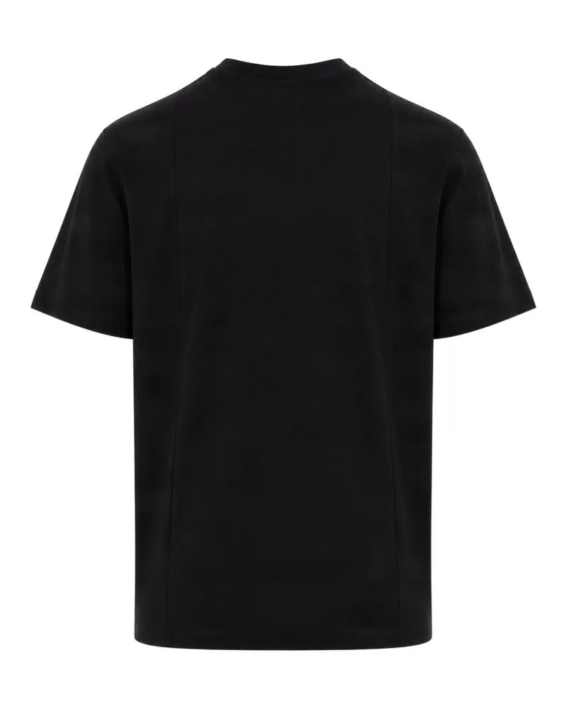 EA7 Logo-Embroidered T-shirt — Black Black