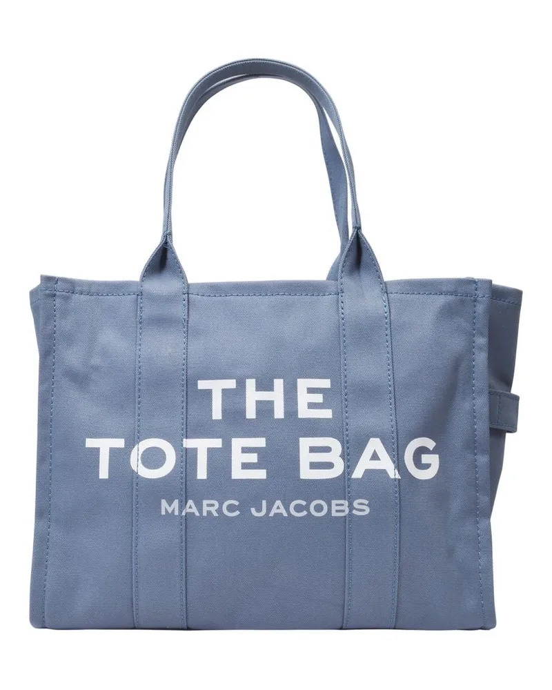 Marc Jacobs Women's The Large Tote Bag Blue Canvas Cotton - Totes-Shopping-Bags Blue