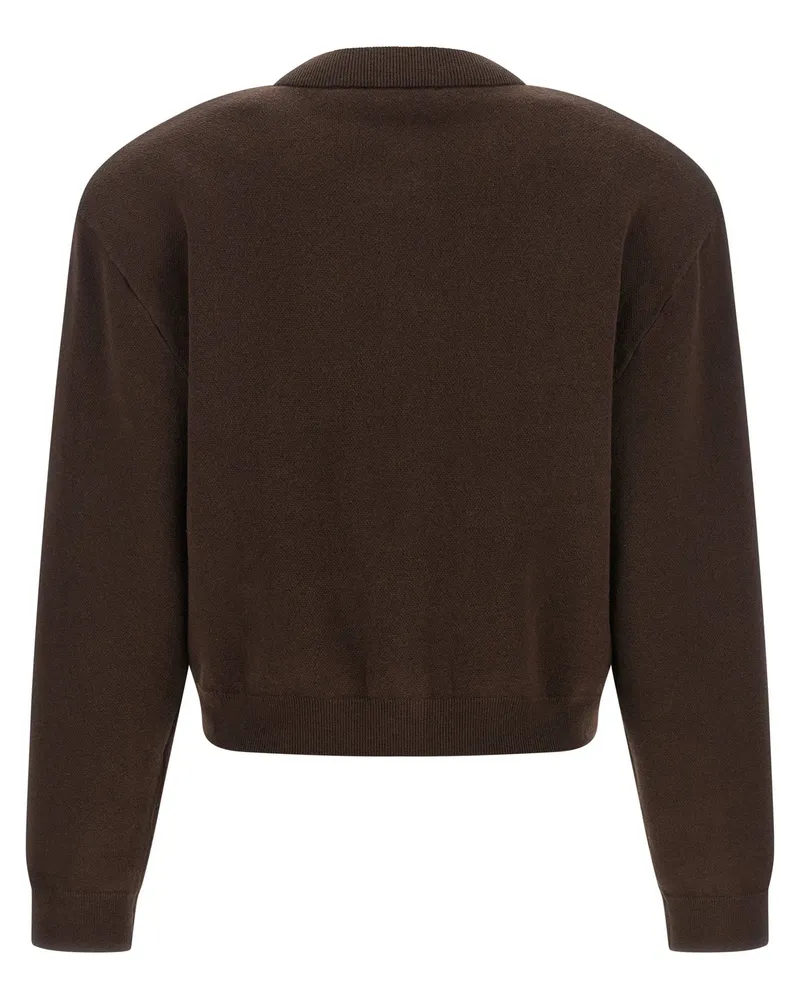 ROTATE Birger Christensen Cardigan — Brown Brown