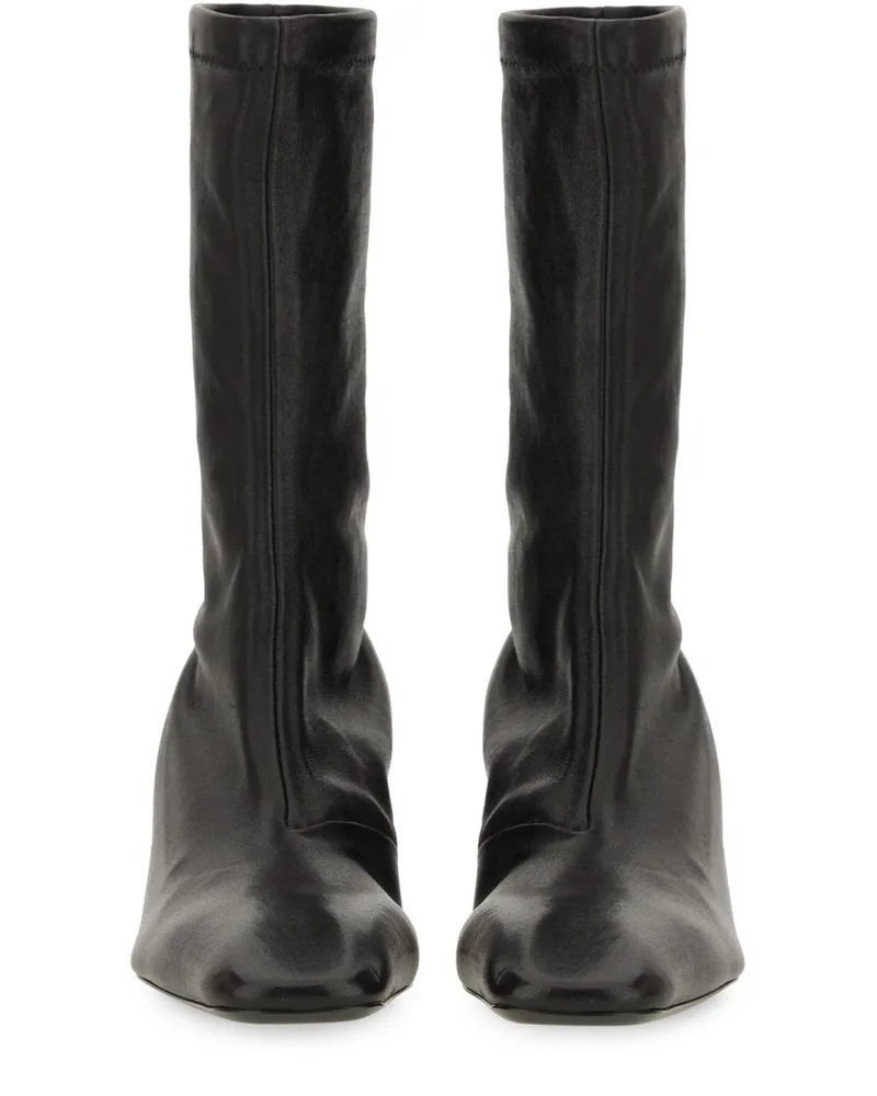 Jil Sander Leather Boot — Black Black