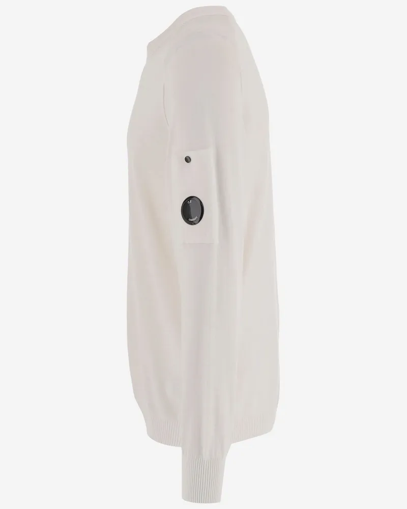 C.P. Company Men's Cotton Sweater White White