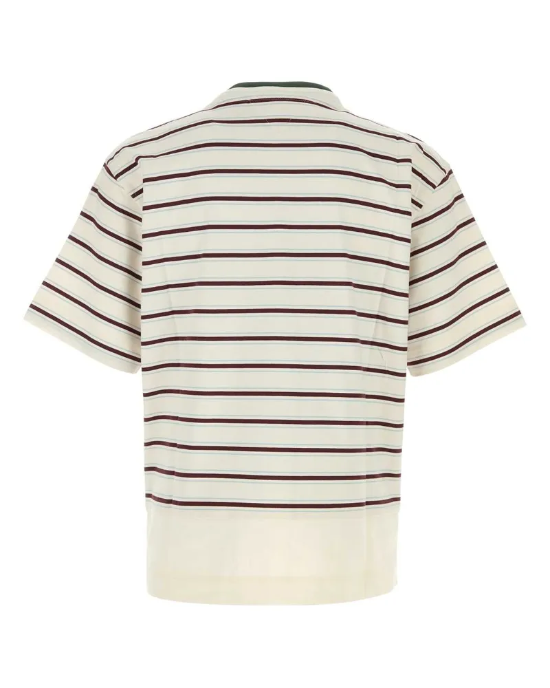 Bottega Veneta Men's Embroidered Cotton T-Shirt Beige Exterior Exterior: T-shirts And Polos Beige