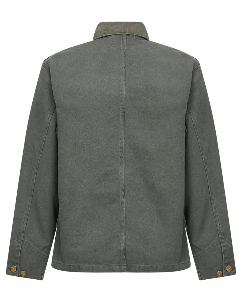 Carhartt WIP Men's Coat Michigan Leaf Green Cotton Bomber Jackets Green