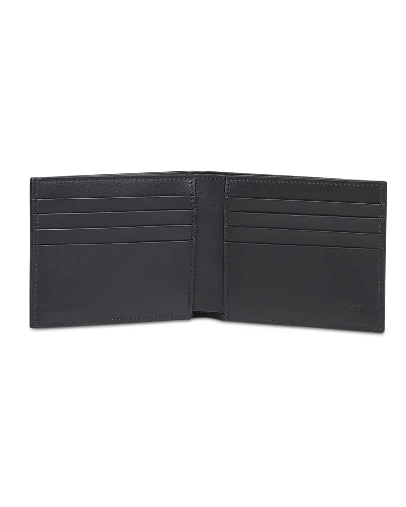 Fendi Men's Bi-Fold Wallet Squared Ff Black Calf Leather & Cardholders Black