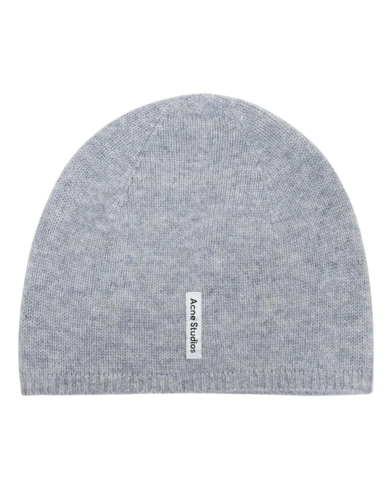 Acne Studios Unisex Fitted Beanie -  Cashmere Grey Accessories Hats Gray