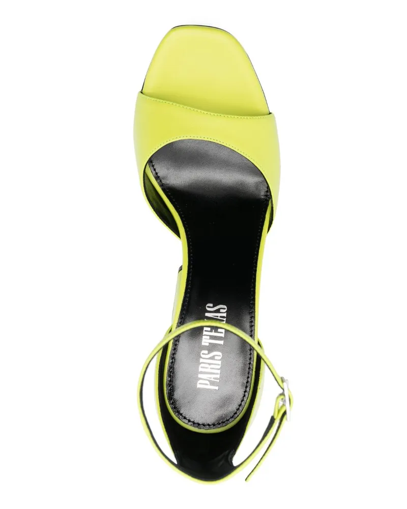 Paris Texas Block-Heel Sandal — Yellow Yellow