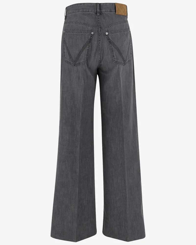 Bottega Veneta Women's Cotton Denim Jeans Black Trousers Black