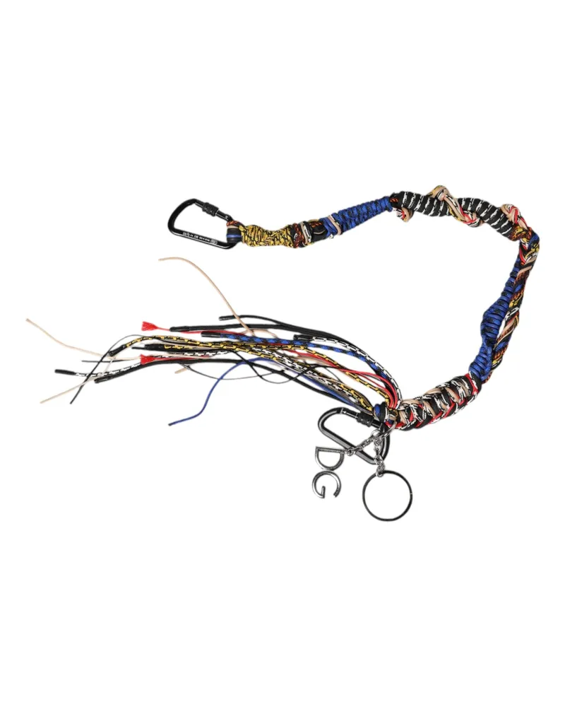 Dolce & Gabbana Women's Multicolor Braided Rope Logo Bag Shoulder Strap Fabric Multicolor