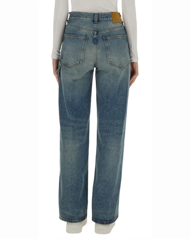 Haikure Wide Fit Cotton Jeans — Blue Blue