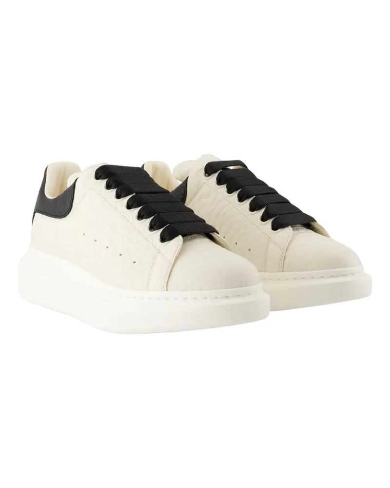 Alexander McQueen Women's Quilted Leather Sneaker White Calfskin White