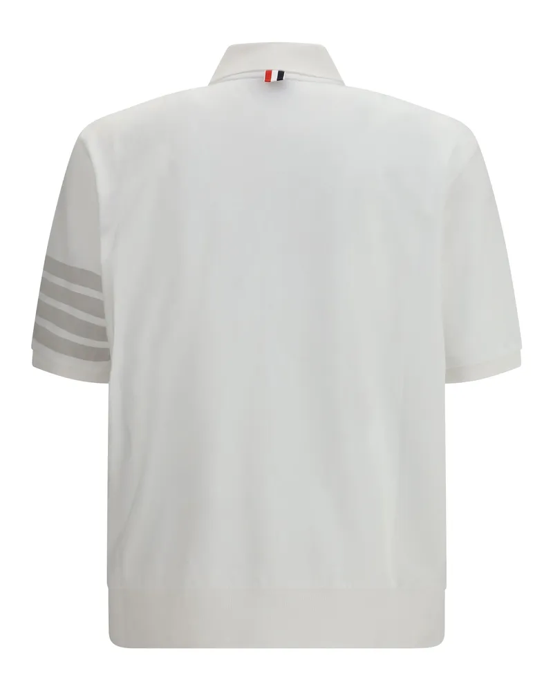 Thom Browne Men's Cotton Polo White Shirts T-shirts And Polos White