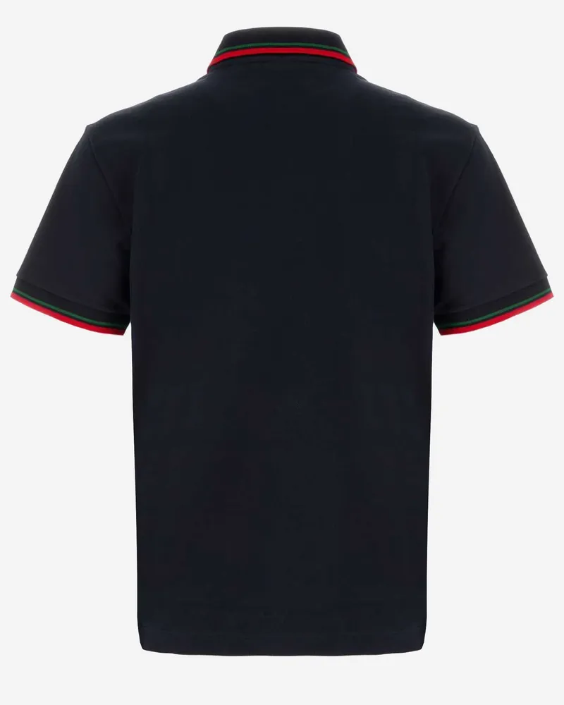 Gucci Men's Polo Shirt Cotton Navy T-shirts And Polos Navy