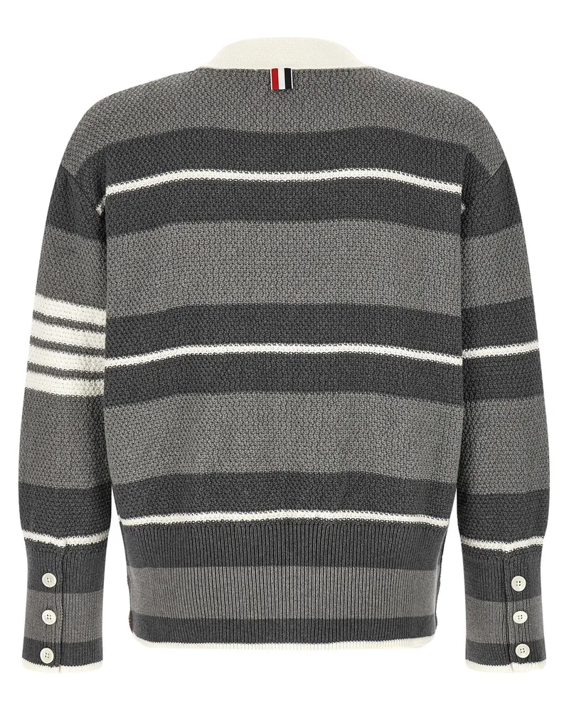 Thom Browne Men's Gray Cotton Cardigan Clothing Gray