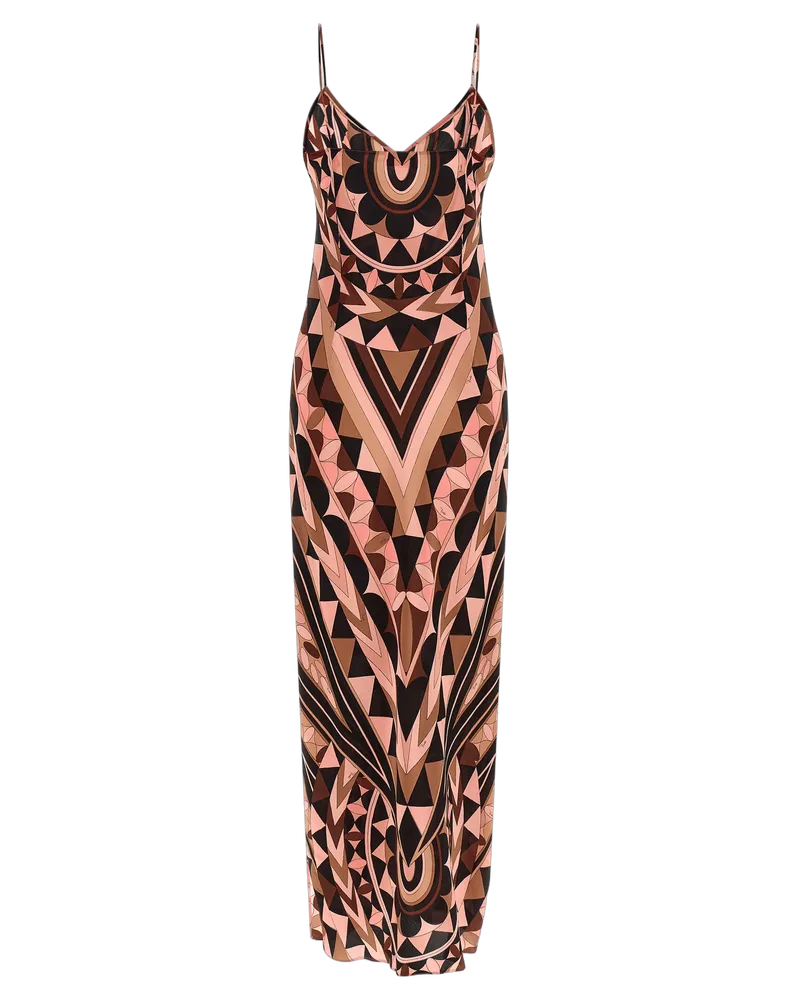 Emilio Pucci Women's Multicolor Silk Long Dress Multicolor