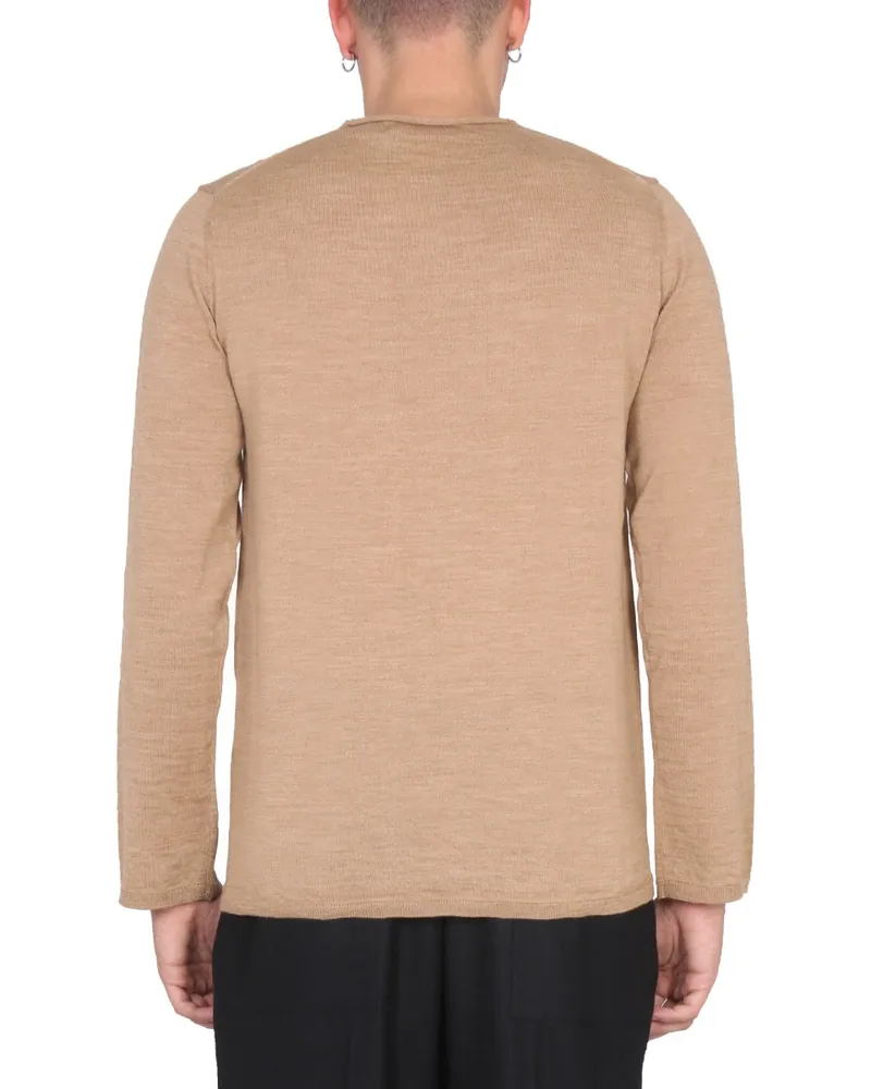 Comme des Garçons Wool Jersey Regular Fit Sweater — Beige Beige