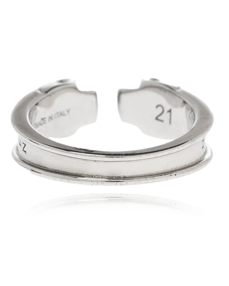 Alexander McQueen Men's Twin Skull Ring Silver Accessories > Jewelry Silver
