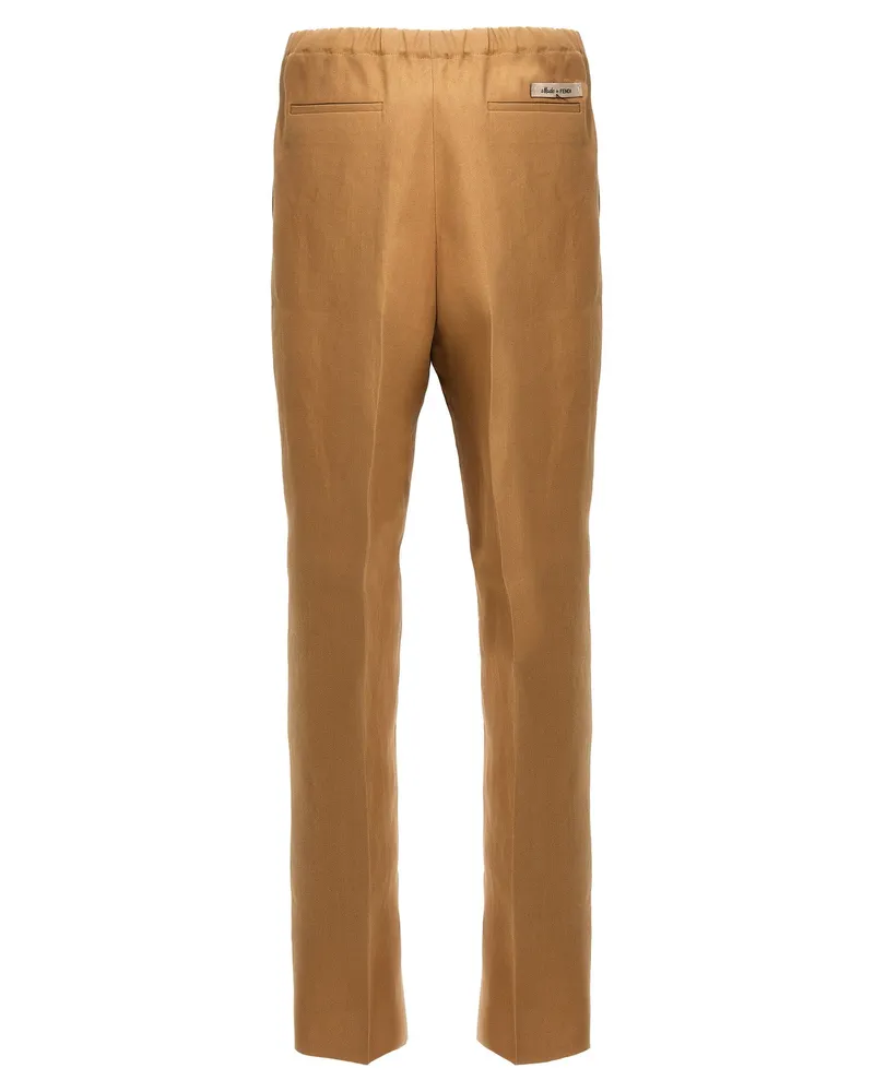 Fendi Paper Canvas Trousers — Camel Camel